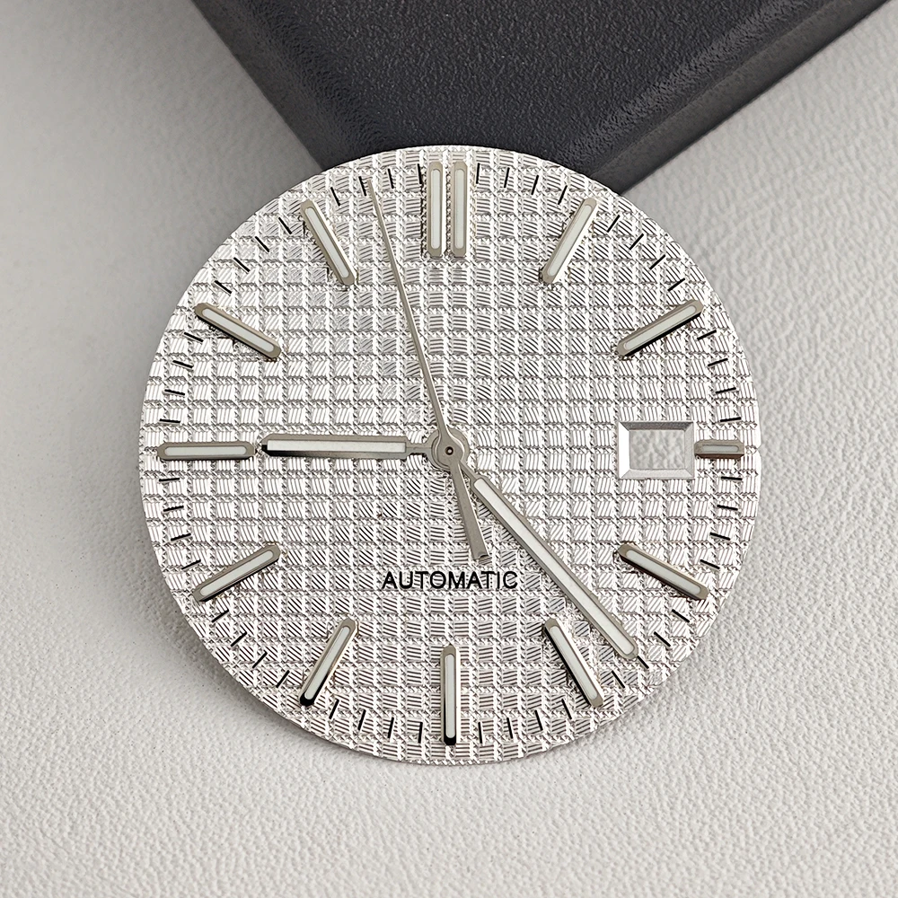 31.8mm NH35 Dial watch dial pointers green luminous Waffle Texture Dial suitable for NH35/NH36 movement watch accessories