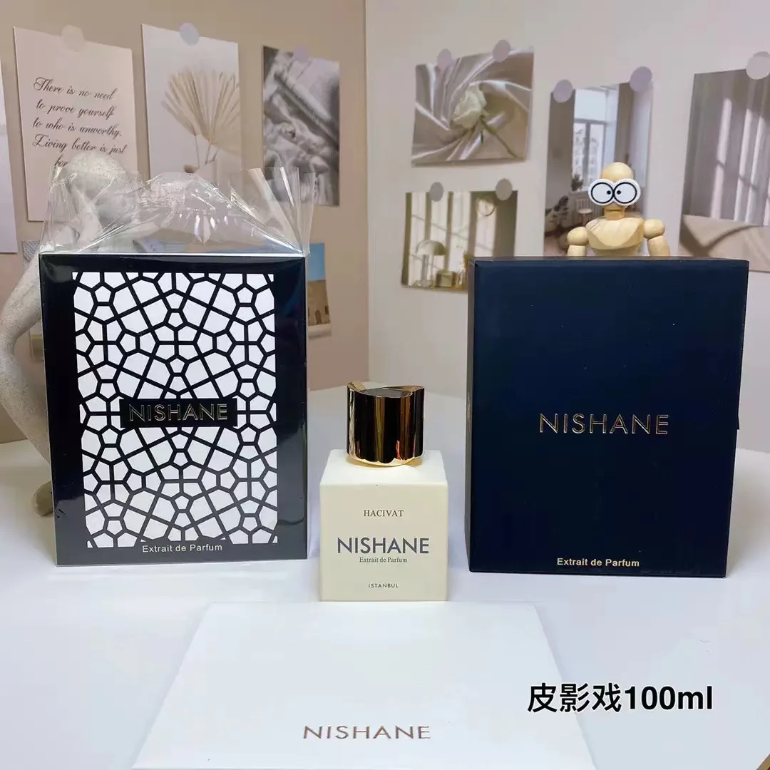 100 ml Nishane Hacivat Shadow Play Karagoz Parfum voor Vrouwen & Heren Hoge Kwaliteit Mannen Parfum Lichaamsgeur Spray Eau de Parfum - afbeelding 1