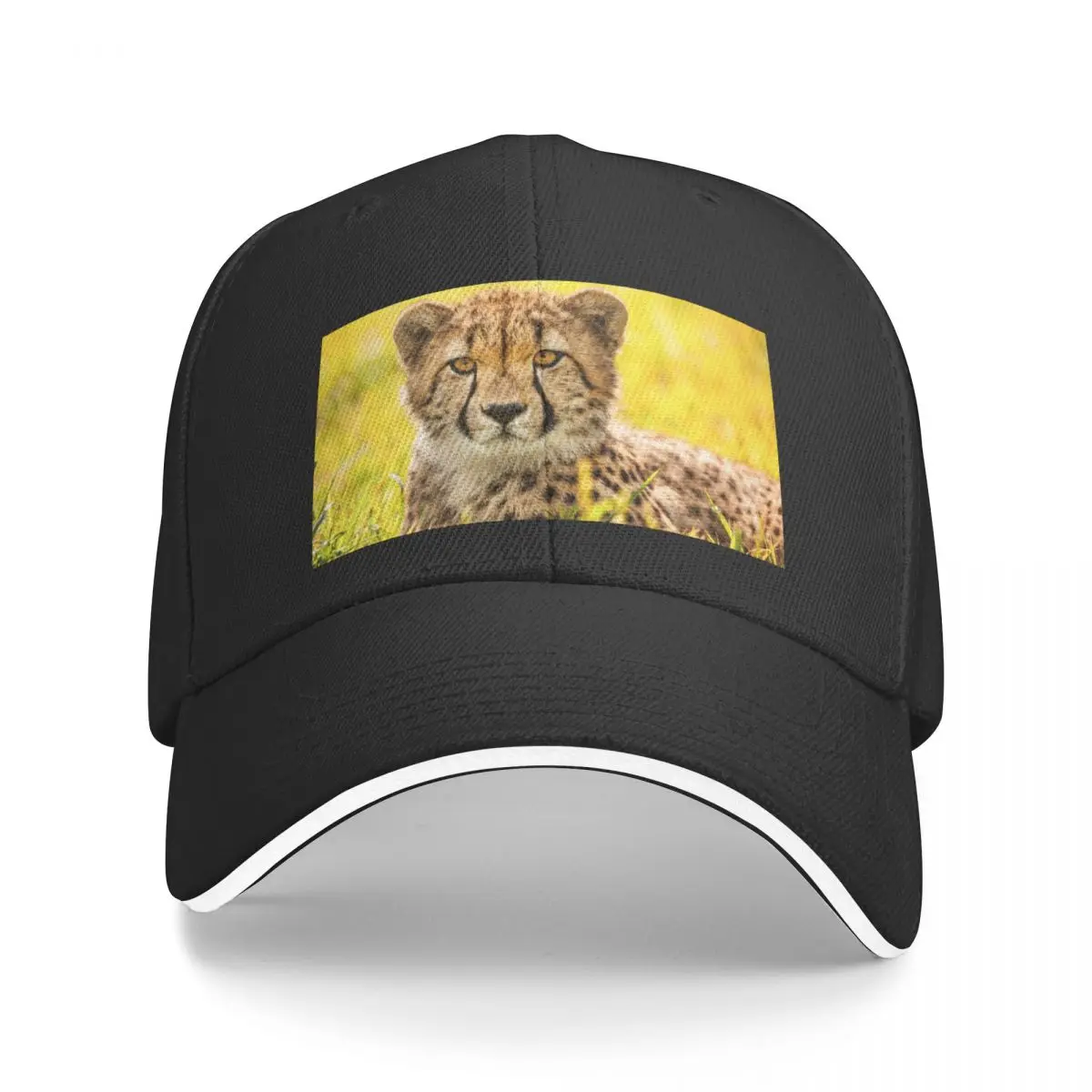 

Photo Of A Cheetah Baseball Cap western Hat black derby hat Custom Cap Men's Women's