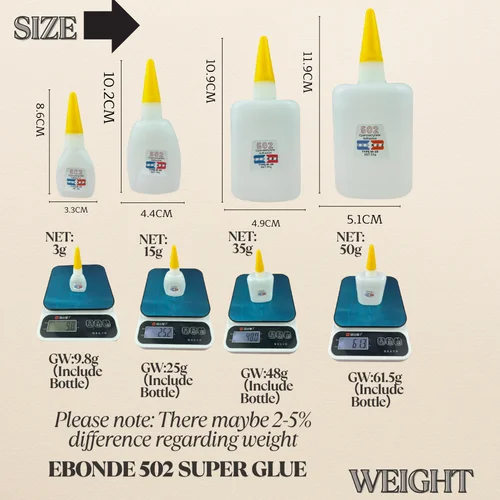Imagen 2 del producto 1/3/10 Uds 502 súper pegamento instantáneo adhesivo de cianoacrilato de secado rápido para cuero caucho madera Metal pegamento líquido de unión fuerte