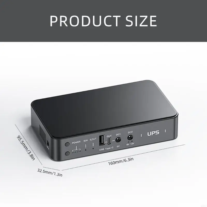 Q81C UPS Bateria ininterrupta Backup 5V9V12V2A Routers UPS Bateria Backup para LED Light Strips Routers de câmera