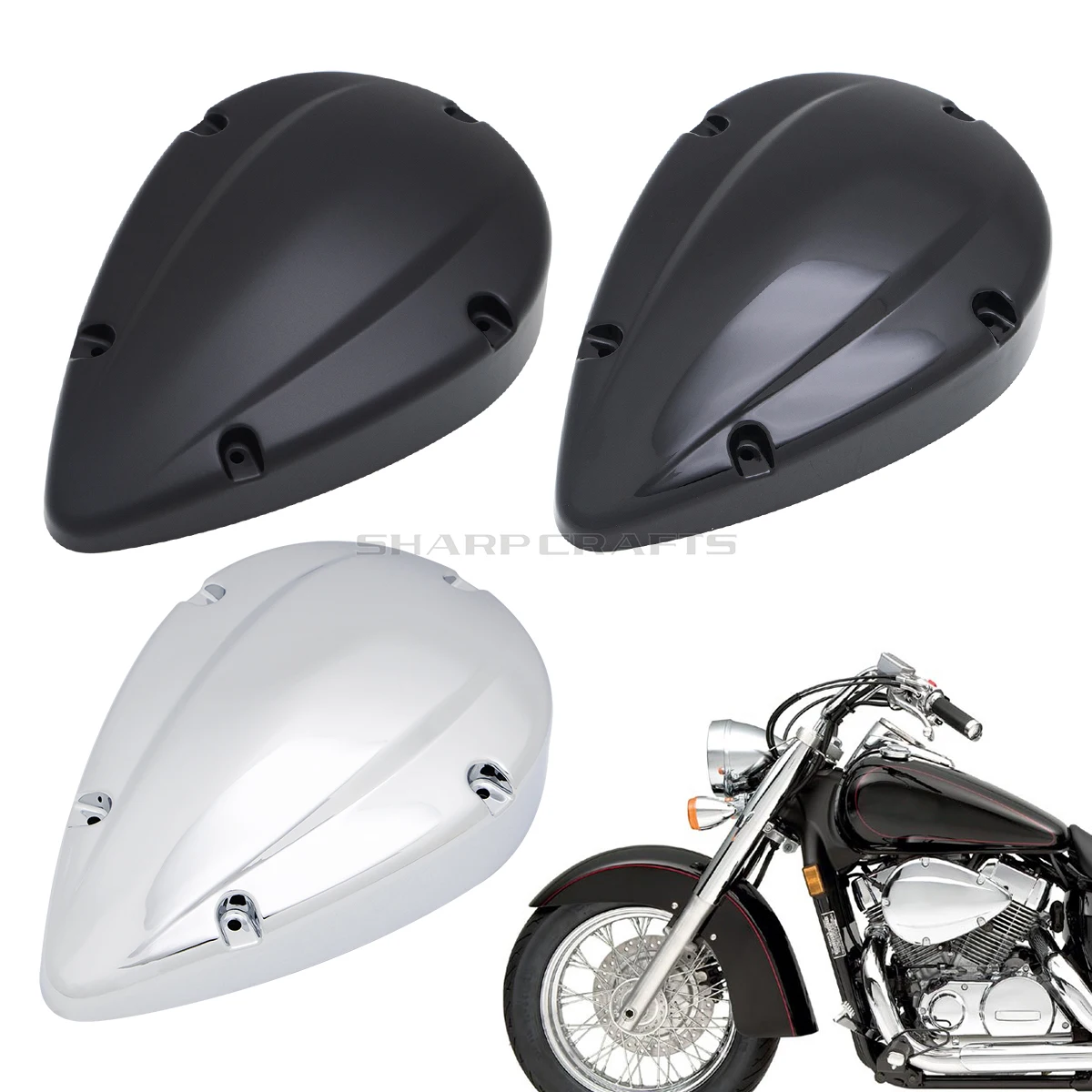 Motorcycle Chrome Carburetor Air Cleaner Filter Cover Cap For Honda Shadow Aero 750 VT750 VT750C2 Spirit VT750RS Phantom 04-17