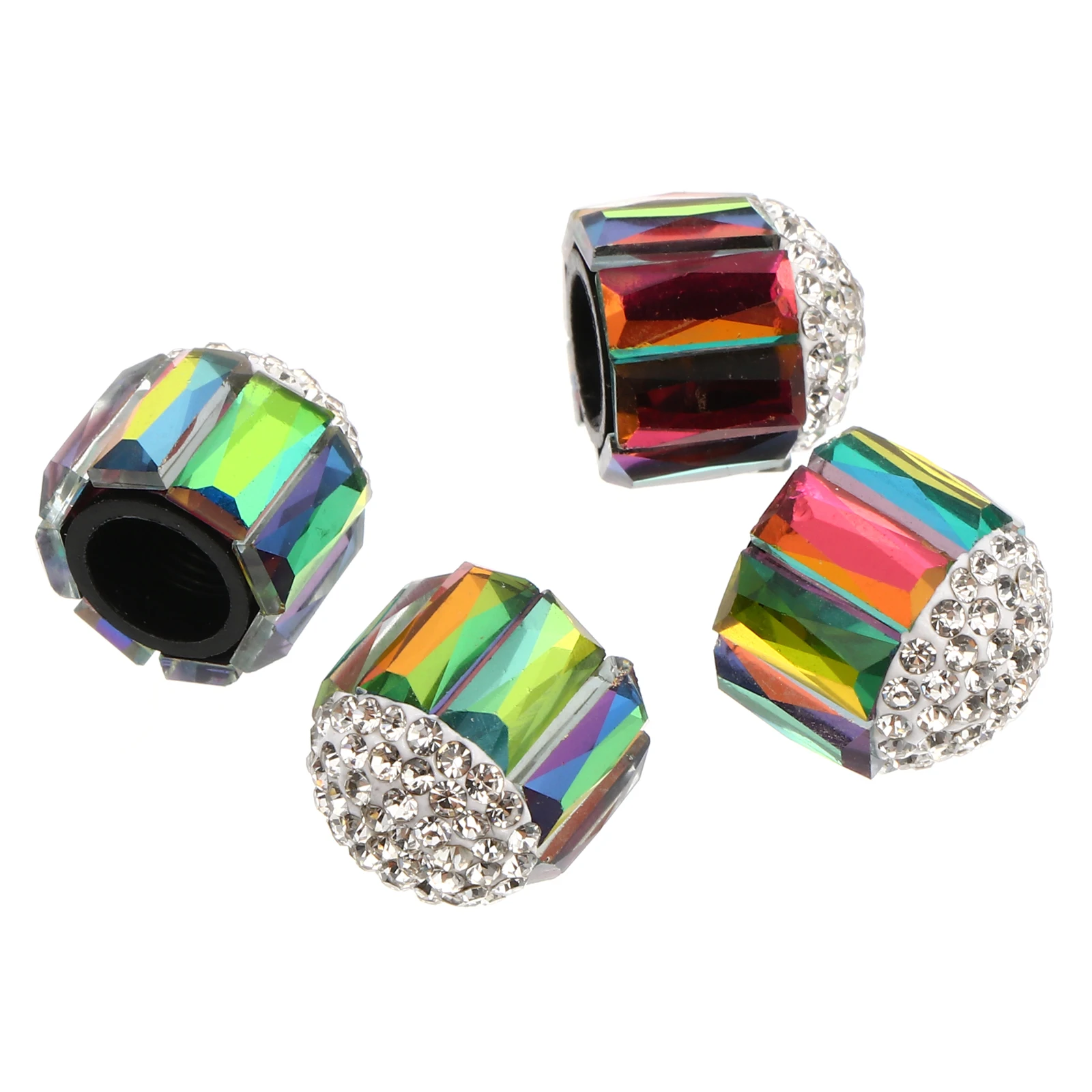 

Diamond Encrusted Valve Cap White Rhinestone Tire Stem Car Accessory Dust Proof Tyre Rim Cover Replacement