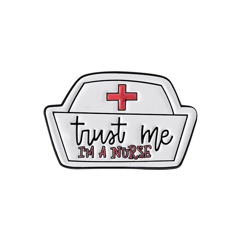 بروش ممرضة الطبيب، رسوم متحركة إبداعية، شارة معدنية طبية رائعة "أنا طبيب/ممرضة"، إكسسوارات حقيبة ظهر للملابس