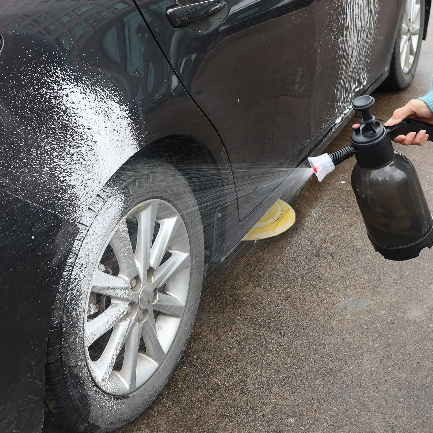 Portable Car Wash Foam Nozzle Hand Pump Foam Sprayer Universal Replacement Accessories for Household Car Cleaning Nozzle