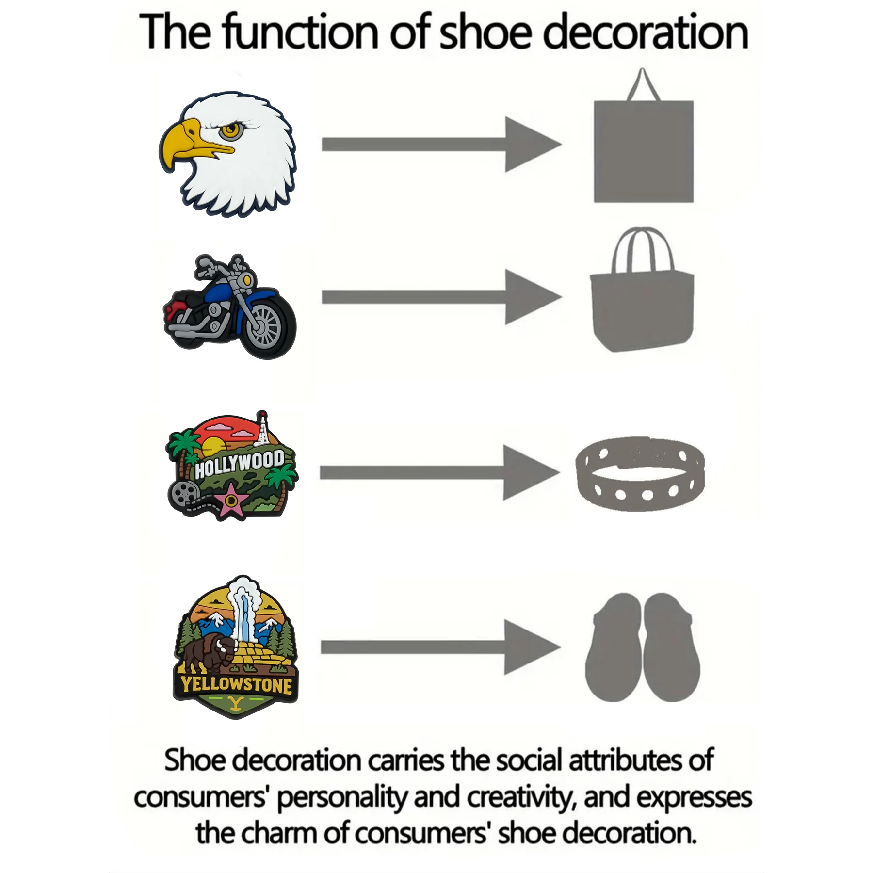 12-100pcs American Style Shoes Charms Cartoon Clog Sandal Garden Shoe Decoration Accessorie Buckles Kids Party Gifts