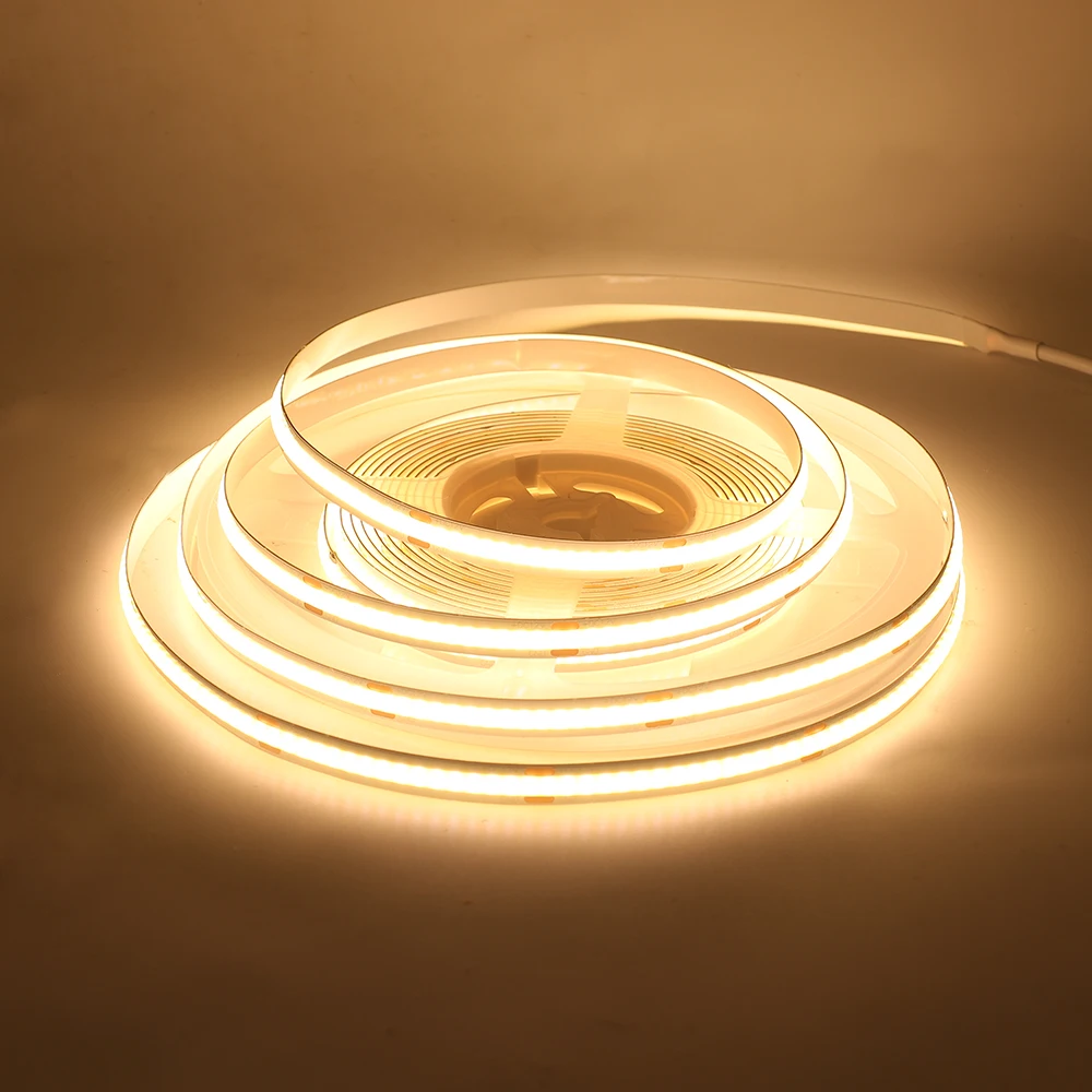 12V Wifi LED COB Strip Light Dimmable Power Kit US EU UK Remote Control 320LED 528LED 384LED Linear Lighting Flexible Led Tape