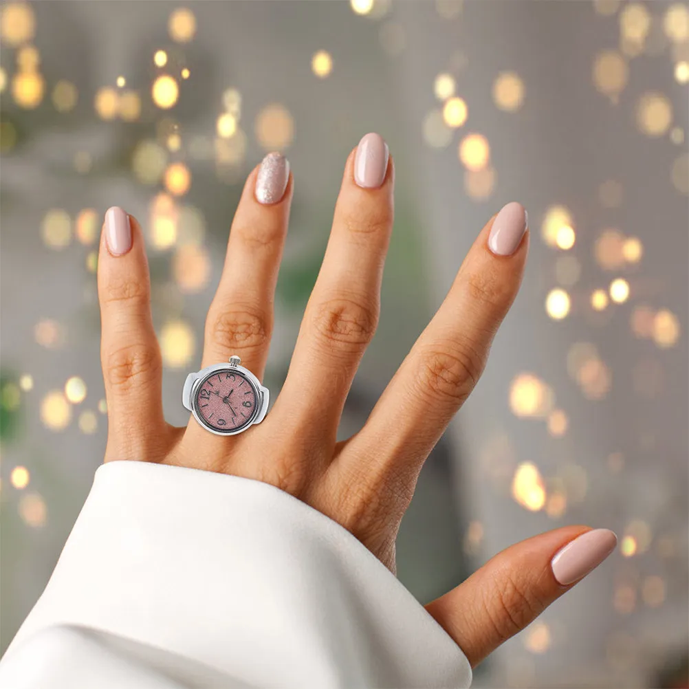 

Quartz Finger Watch Stylish Ring Watch with Clear Numerals for Daily Wear Unisex Fashion Accessory Comfortable Fit