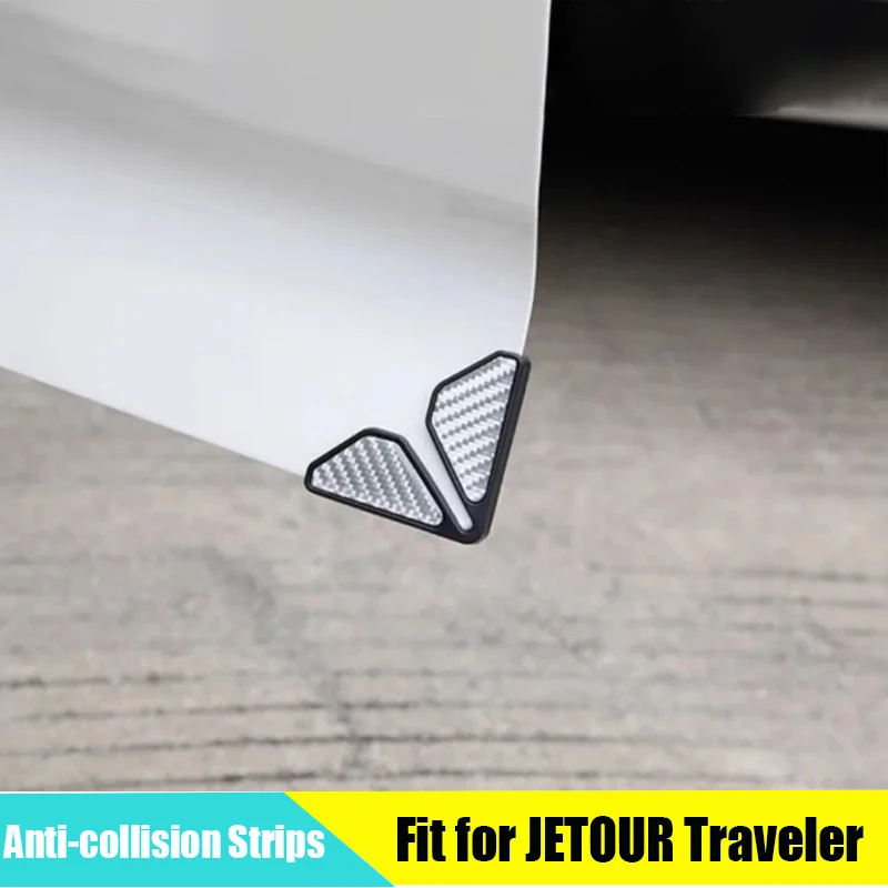 Car Door Corner Anti-collision Sheaths Fit for JETOUR Traveler T2 2023 Door Reflective Anti-collision Strips Exterior Trim Parts