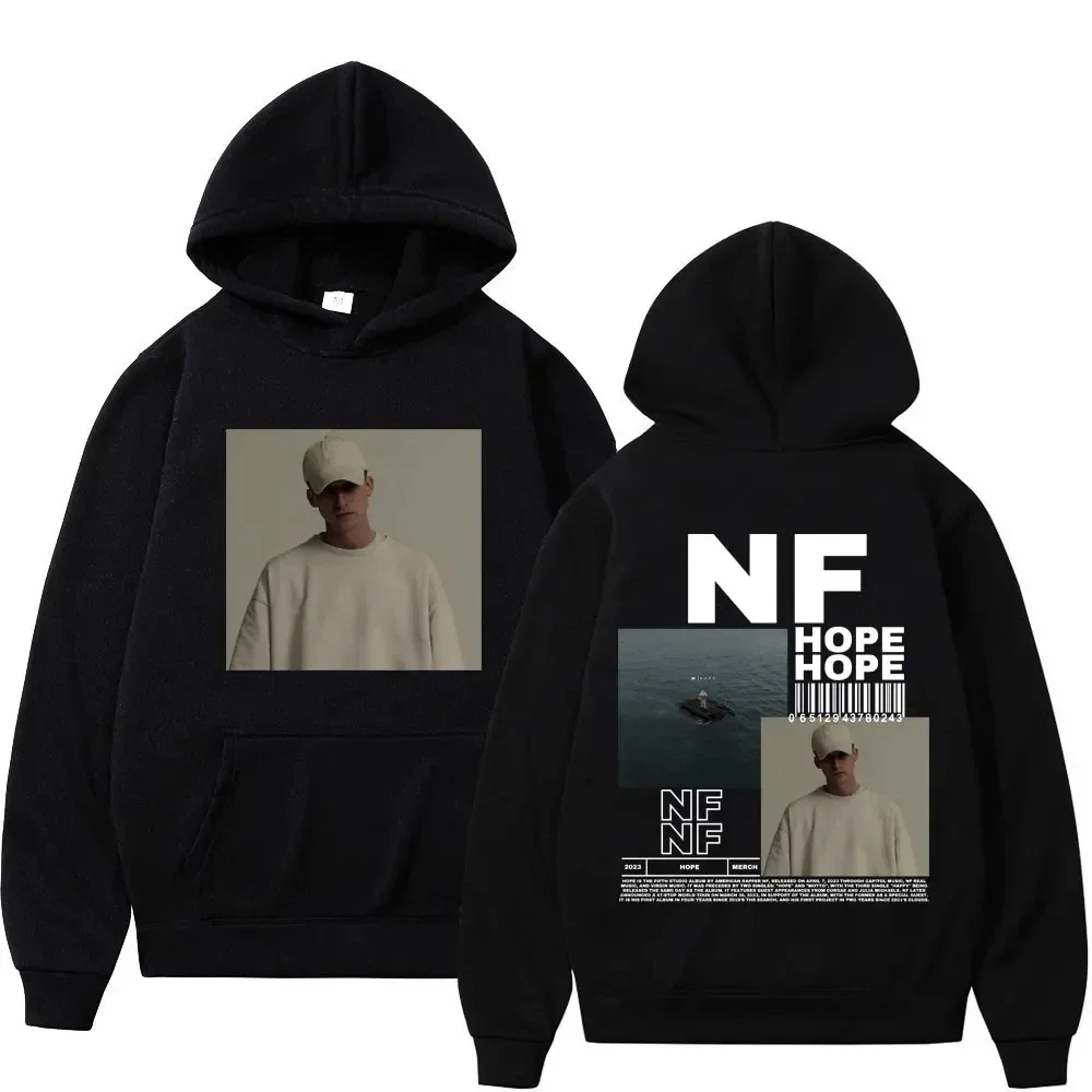 

Pop Rapper NF Album Hope Double Sided Print Hoodie Men Women Harajuku Hip Hop Hooded Sweatshirt Fashion Casual Long Sleeve Pullo