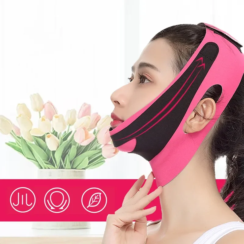 Gezicht V-vorm Dun Lift Up Tool Gezicht Afslanken Masker Kin Wang Lift Slanker Riem Facial Anti Rimpel Band Gezichtsverzorging Schoonheid Tool