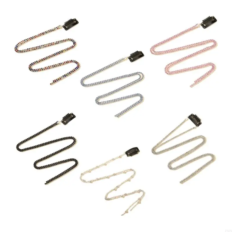 P88B Flashing Chain Hairpin Braided Hair Headdress Tassel Hairpin for Girl