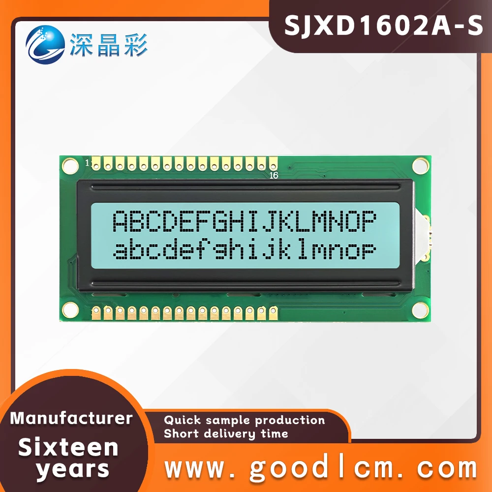 

Promotion SJXD1602A-S FSTN White Positive 16*2 character LCD screen lcd 1602 industrial control display screen ST7066/AIP31066