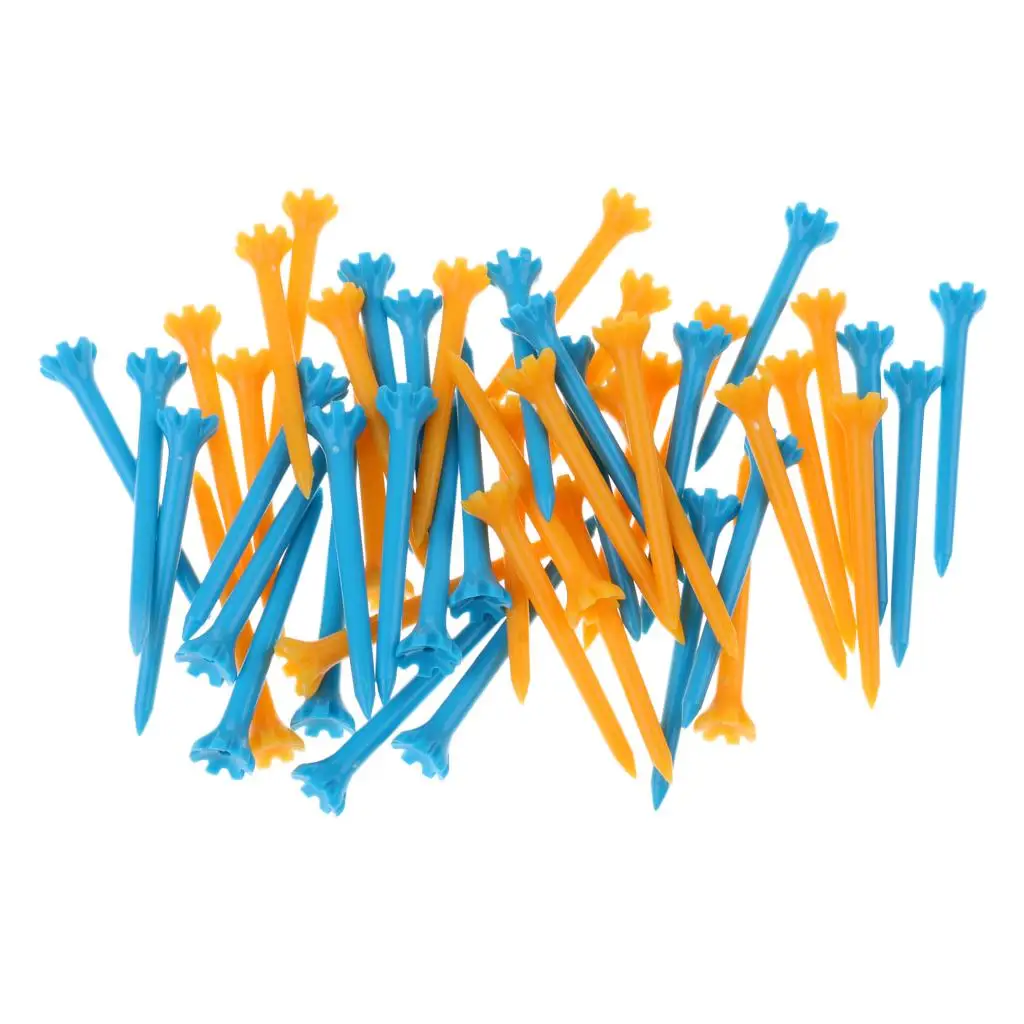 Short Plastic Golf Tees 68mm Colorful Cushion Top Pack Golf Practice Supplies Accessory for Golf Training