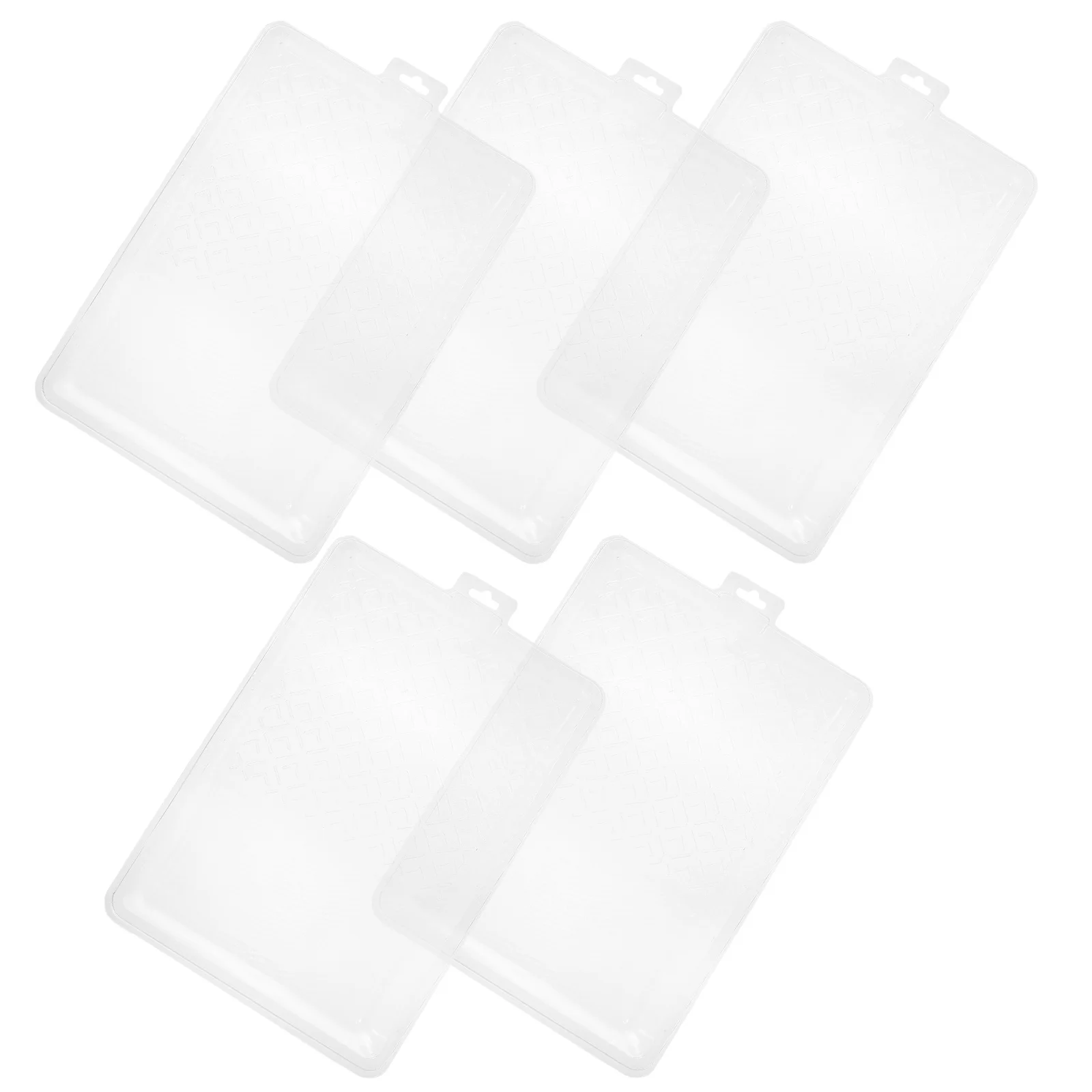 

5 Pcs Paint Tray Liners Transparent Pail Clear Trays Roller Pan Accessories for
