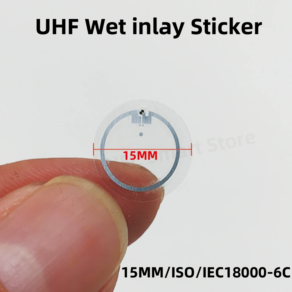 15mm RFID UHF tagi Langstrecken aufkleber nass inlay 860-960mhz alien hec epc global gen2 ISO18000-6C 15mm rfid uhf 915m label