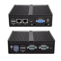 Mini PC Intel N2840 Desktop Computer Pfsense DDR3L Msata SSD 2Lan 2COM VGA HD Display 4