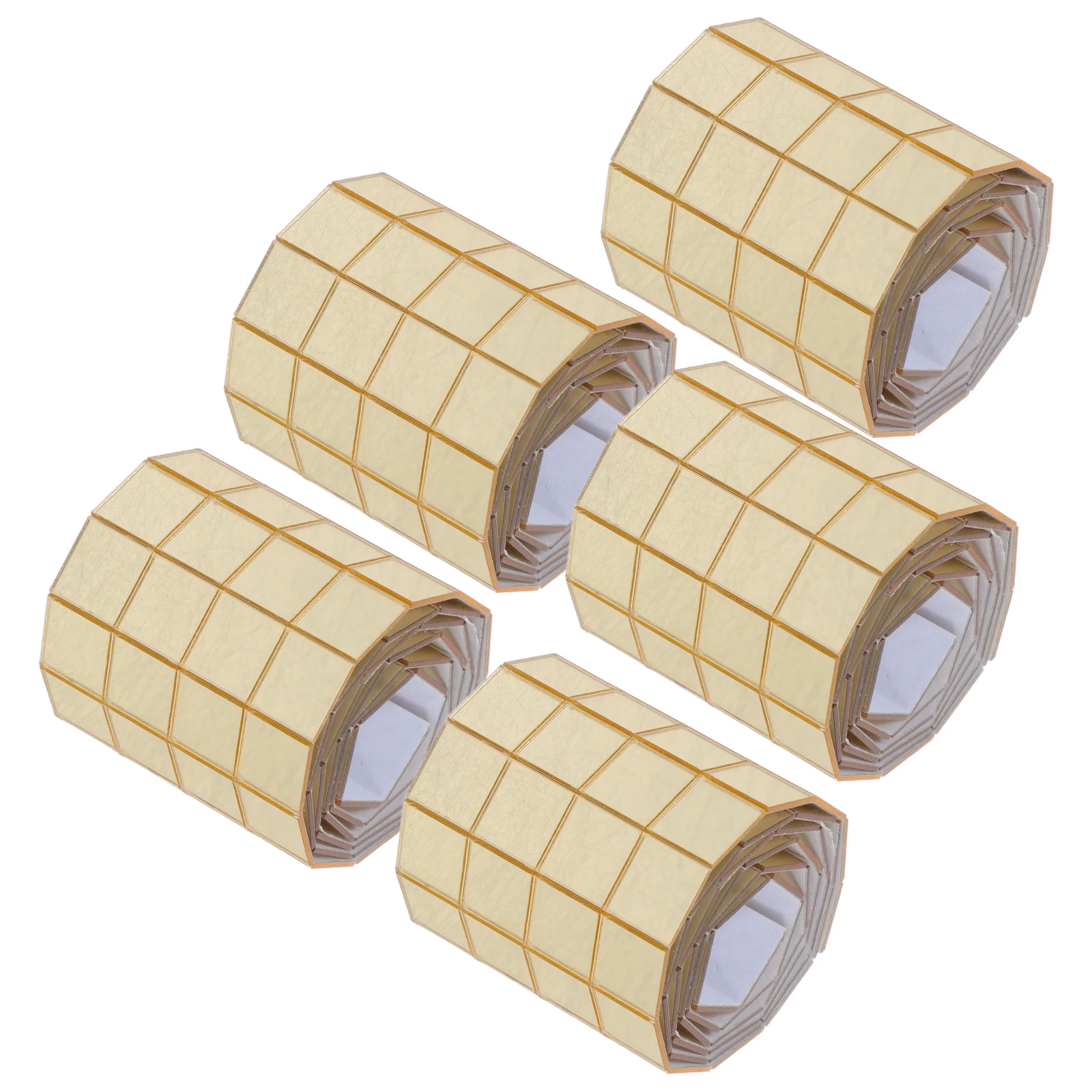 

5 Rolls 100Cm Roll Self Adhesive Acrylic Wall Stickers Mosaic Tile Decoration for Home Decor Easy Installation Light Reflective