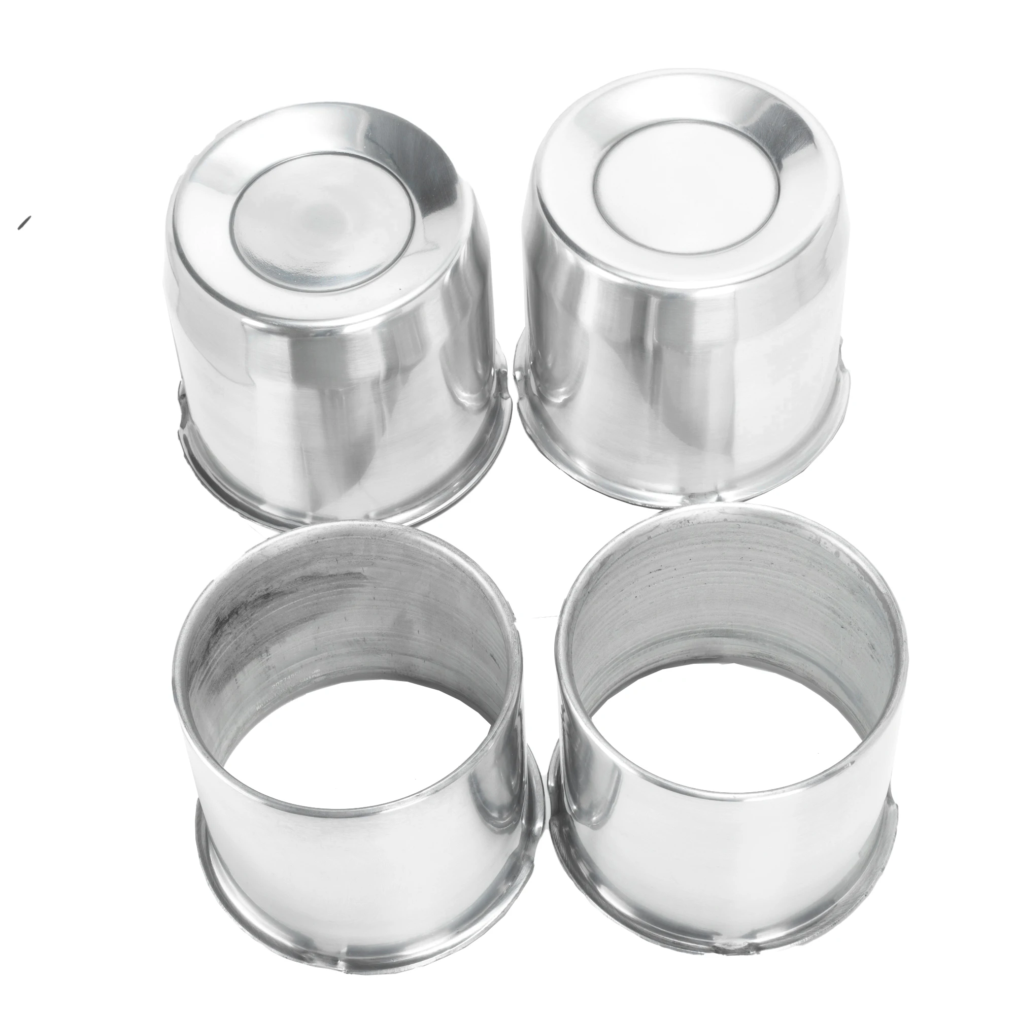 CFPerformance 2/4 Stück 5,12 Zoll polierte Aluminium-Nabenkappen mit offenem/geschlossenem Ende zum Durchstecken für Anhängerfelgen, LKW und PKW – Detail 5
