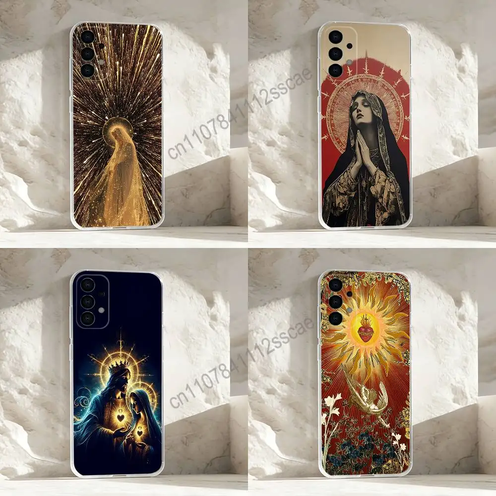 

Retro Christ Virgin Mary Jesus Transparent TPU Case for Samsung S21,S24,S30,S23,S25,S22,S20,S10,5G,FE,PIus,Lite,Ultra