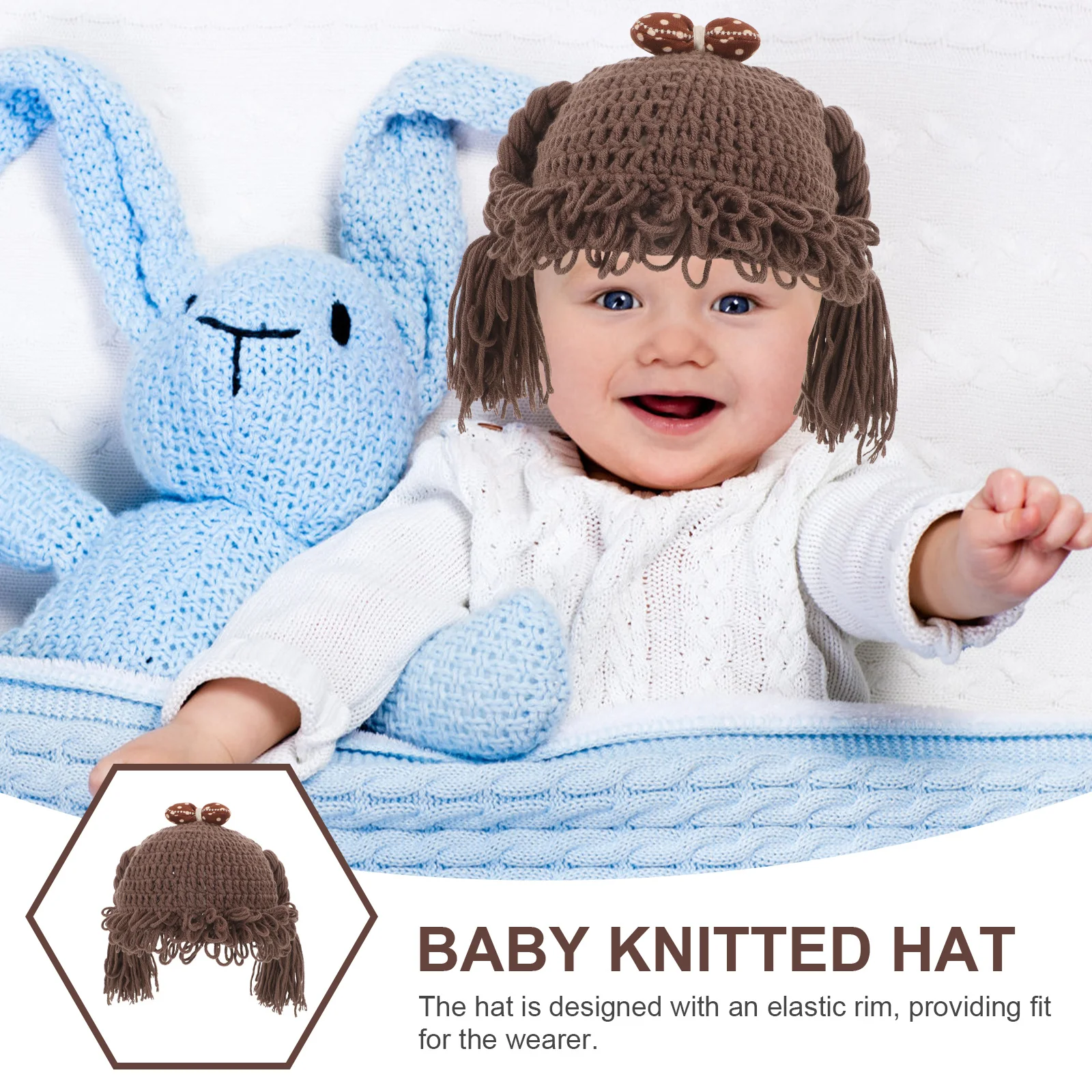 

Baby Knitted Infant Toddler Hat Funny Braided Winter Warm Handwoven Baby Warm Hat Cute Infant Hats Kids Hats Winter
