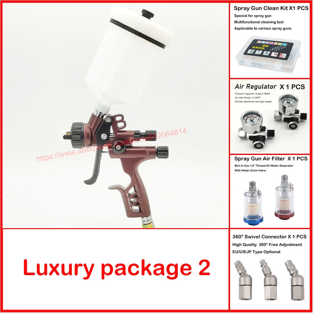 HVLP Spray Gun 6800B RP 1.3mm Nozzle Gravity Pneumatic Paint Sprayer High-performance Car Paint Spray Gun Paint Airbrush For Car