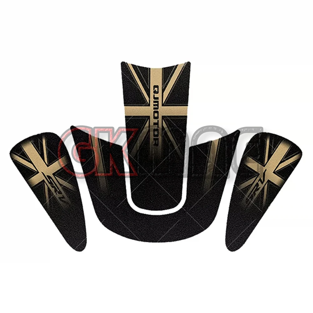 New For QJMotor SRV 400 SRV400 Motorcycle Modified PVC Fuel Tank Sticker Anti-slip Stickers Decorative Fishbone Sticker