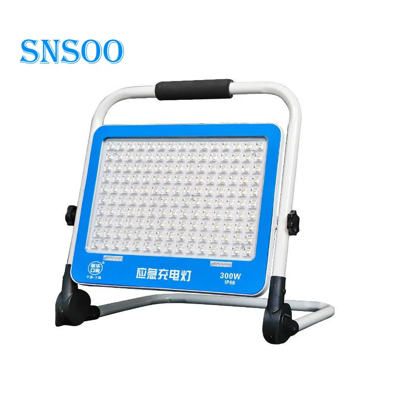 Popular sales Rechargeable Spotlight Work Light Waterproof Outdoor Lighting 100W 200W 300W Construction Lamp Portable Floodlight