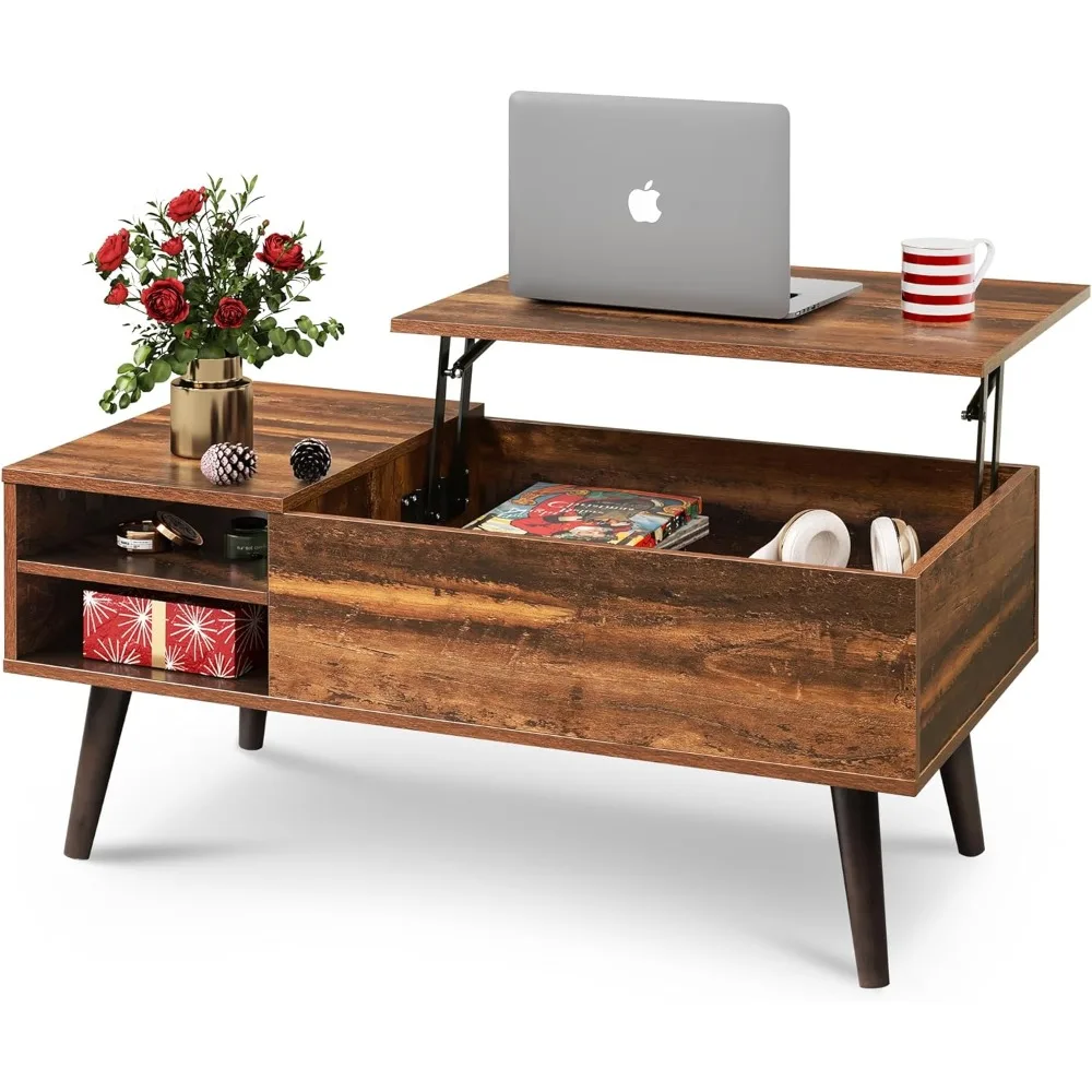 

Wood Lift Top Coffee Table with Hidden Compartment