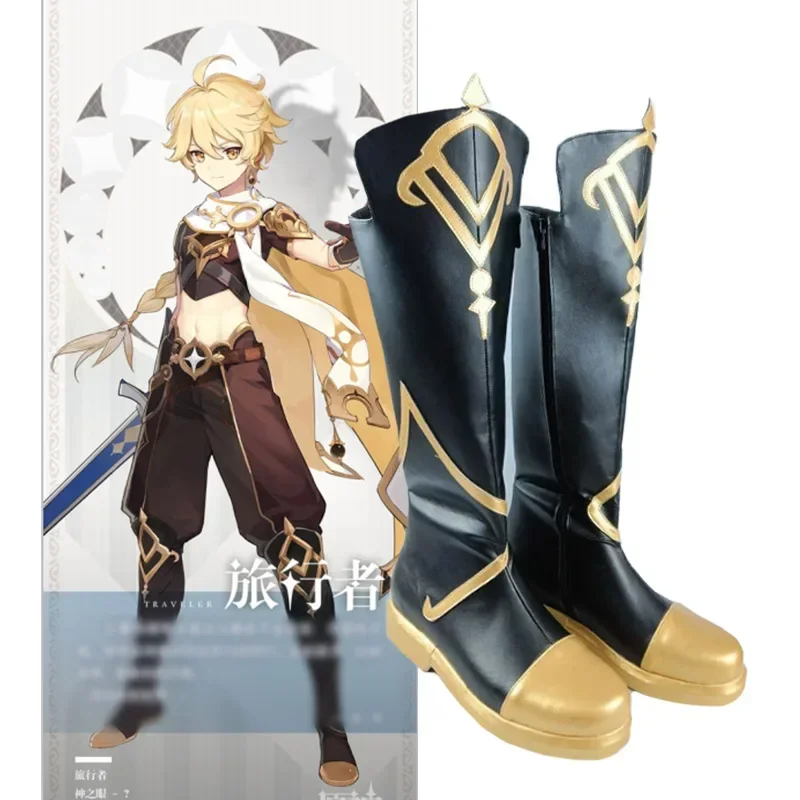 Buty do cosplayu Aether, gorący hit gry Genshin Impact, najnowsze, szyte na miarę, na Halloween, damskie akcesoria