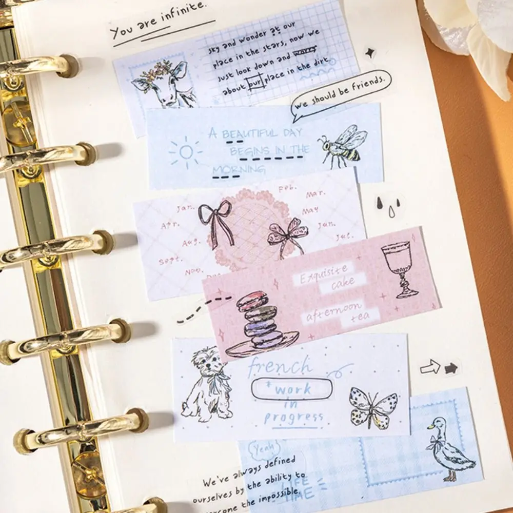 20Sheets Garden Journey Series Label Sticker Book Writable Surface Cartoon Memo Pads Gift DIY Decorative Paper Sheets