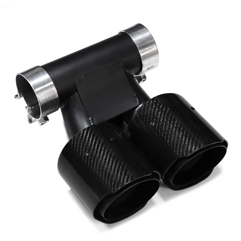 1 PCS Dual Carbon Fiber Car Exhaust Tip For Porsche 718 Cayman Boxster 982 (2016-Up) Muffler Tip Tailpipe Exhaust System Nozzle