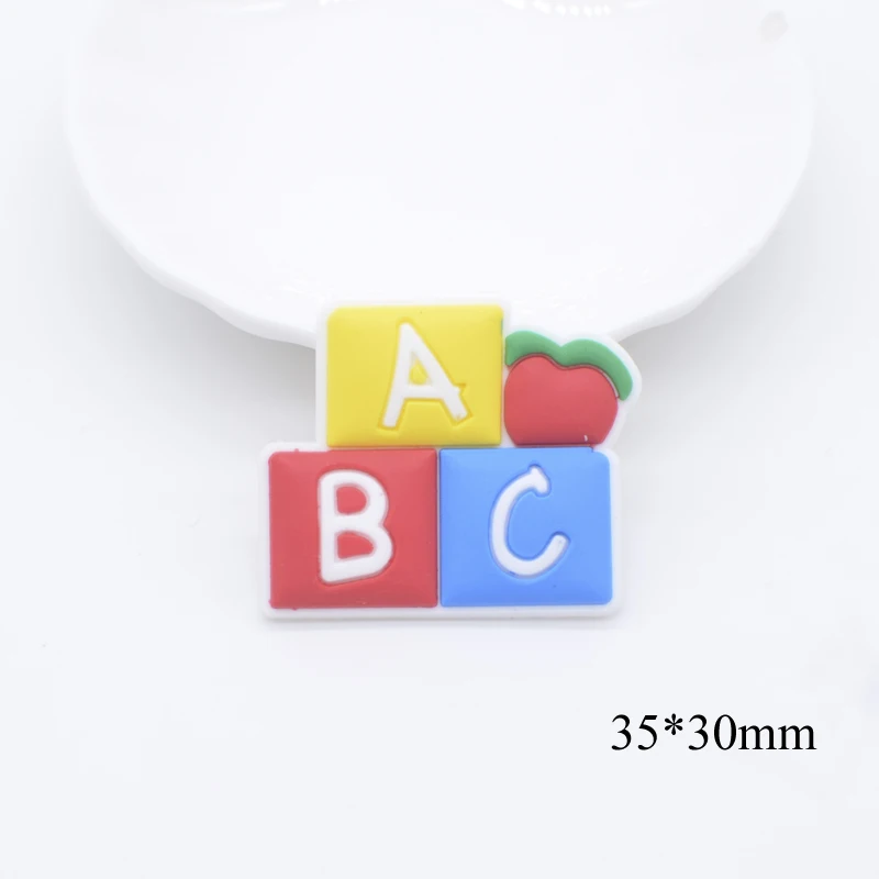 10Pcs NEW Large Simulation Stationery Soft Rubber Flatback Cabochon Scrapbook Kawaii DIY Embellishments Accessories