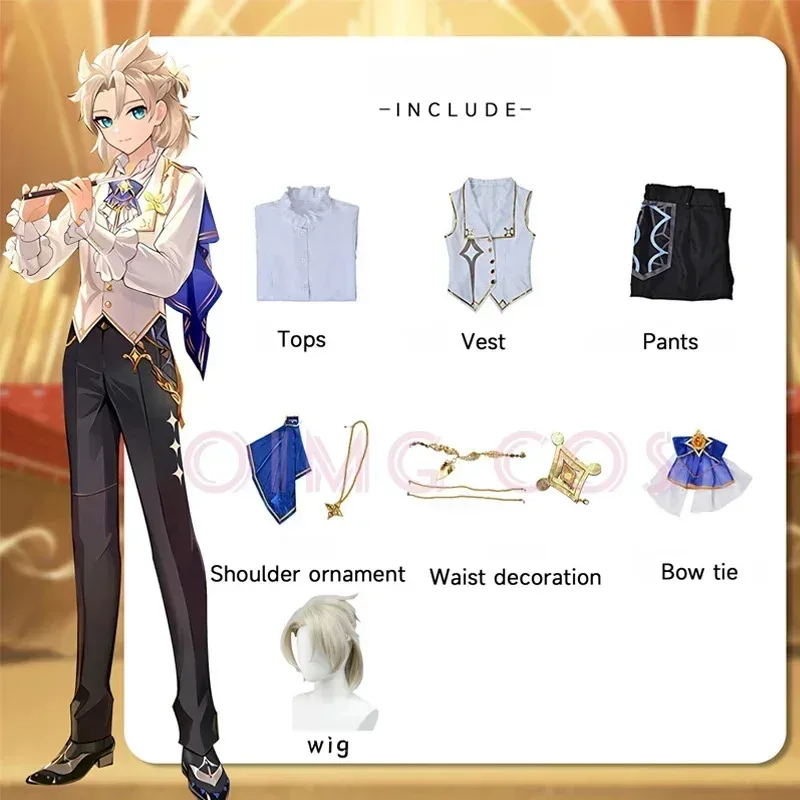 

Lyou 2025 Genshin Impact Albedo Cosplay Symphony Concert Costume Adult Carnival Uniform Anime Halloween Party Costumes Masq ★ ★