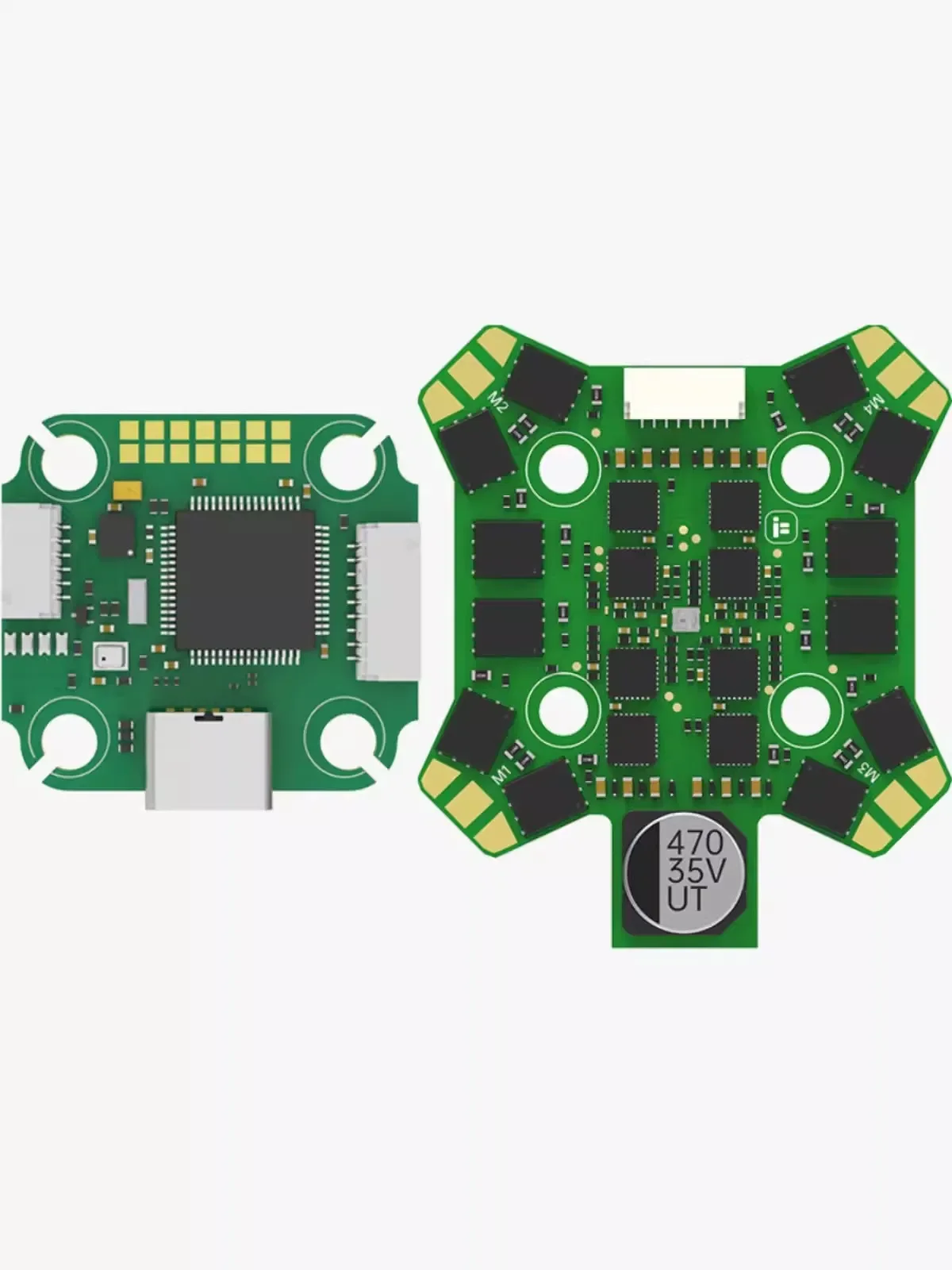 iFlight BLITZ Mini F7 Stack with BLITZ Mini F7Flight Controller  E55R 4-IN-1 2-6S ESC with 20x20mm Mounting Holes for FPV