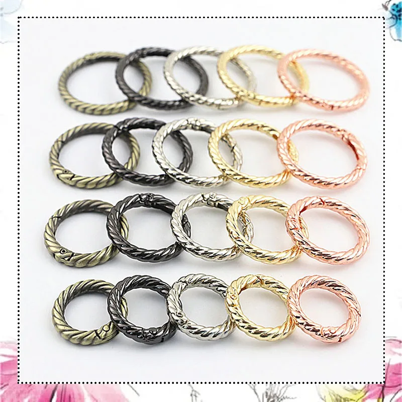 

50Pcs 20/25/32/38mm Openable O Ring Buckles Metal Strap Leather Belt Webbing Spring Ring Chain Buckle Clasp DIY Accessories