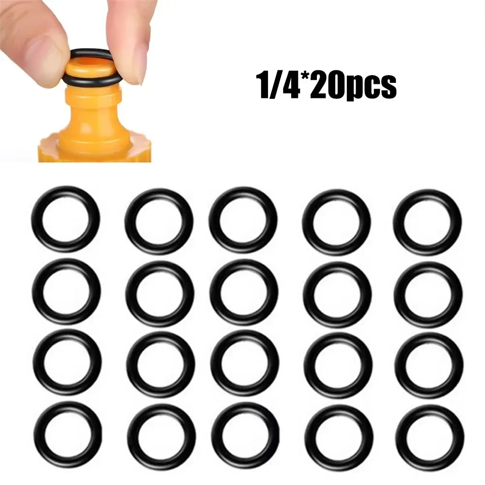 20 piezas de juntas tóricas M22 de 1/4 para manguera de hidrolavadora, accesorios de goma duraderos de desconexión rápida, piezas de herramientas de jardín