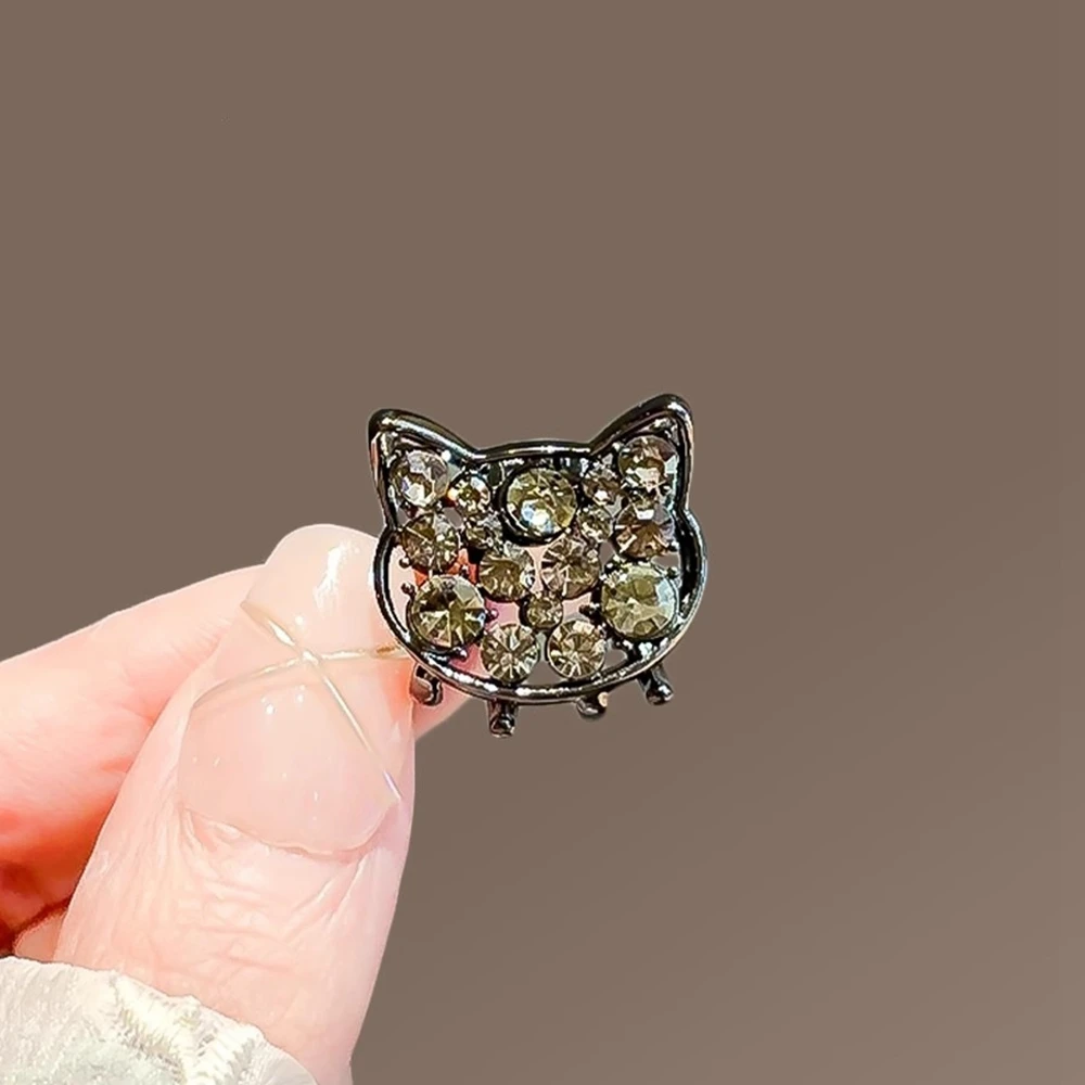 

Women Rhinestone Mini Hair Claws Cute Cat Hairpins Hair Accessories Girl Headdress Ornament