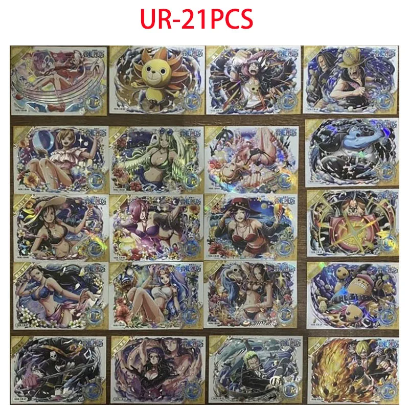 Anime ONE PIECE Rare PK UR CP Refractive flash cards Luffy Zoro Sanji Hancock Law Toys for boys collectible cards Birthday gifts