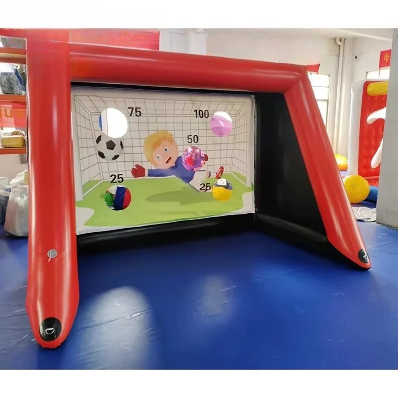 Gioco Gonfiabile di Calcio con Bersaglio da Giardino e Castello Rimbalzante