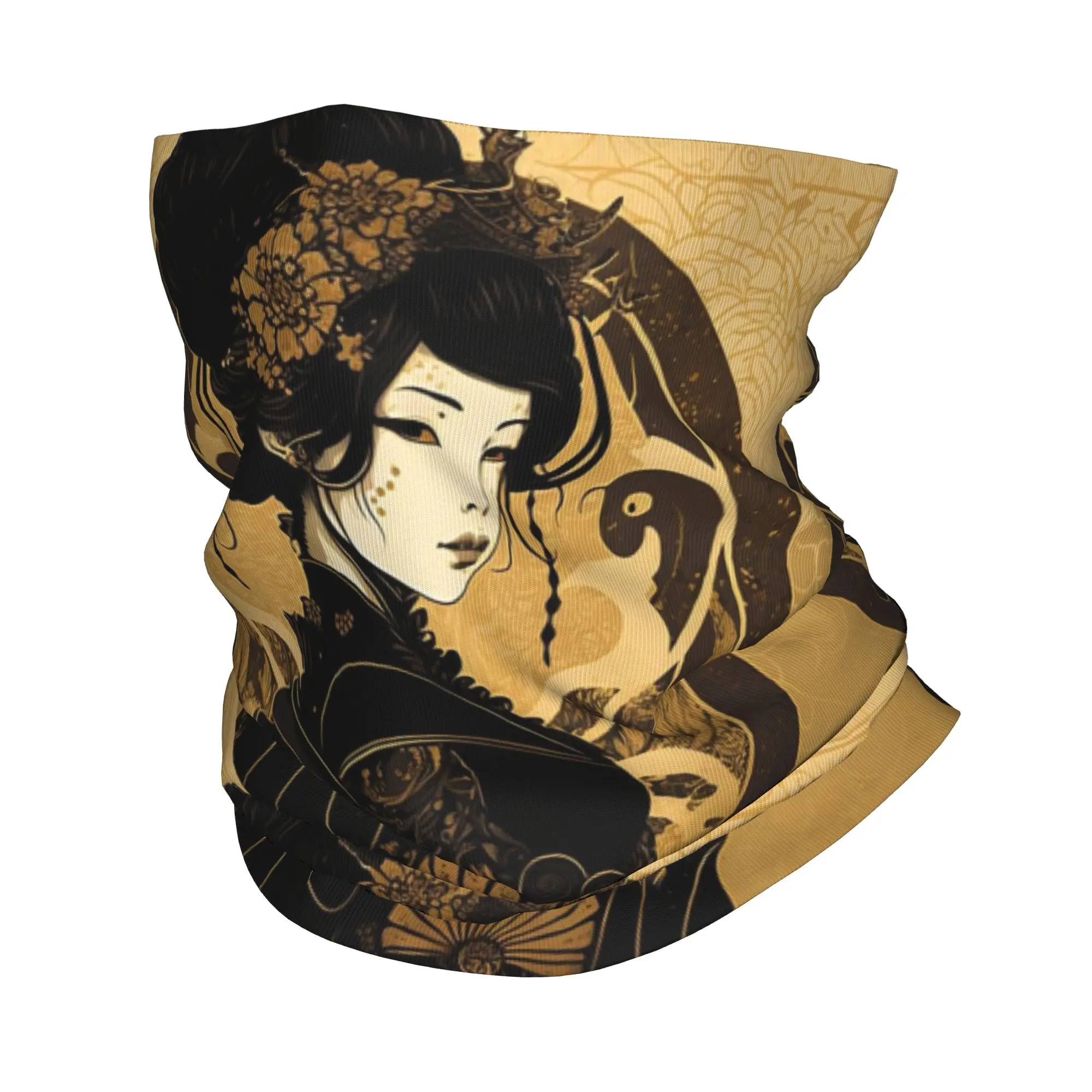 

Greatness Japanese Geisha Bandana Neck Cover Printed Mask Scarf Warm Cycling Scarf Cycling For Men Women Adult