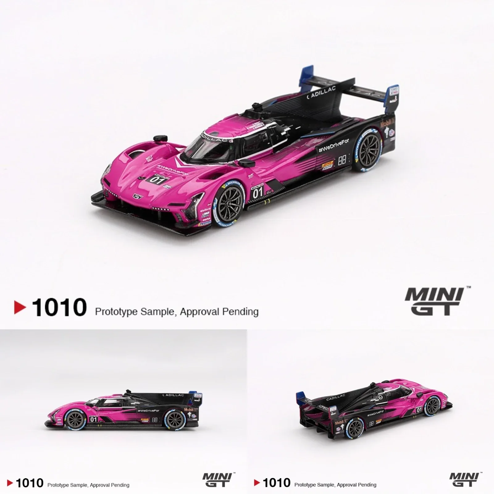 

MINIGT 1010 1:64 Cadillac V Series R # 01 Cadillac Racing 2024, литая под давлением модель автомобиля, коллекция игрушек