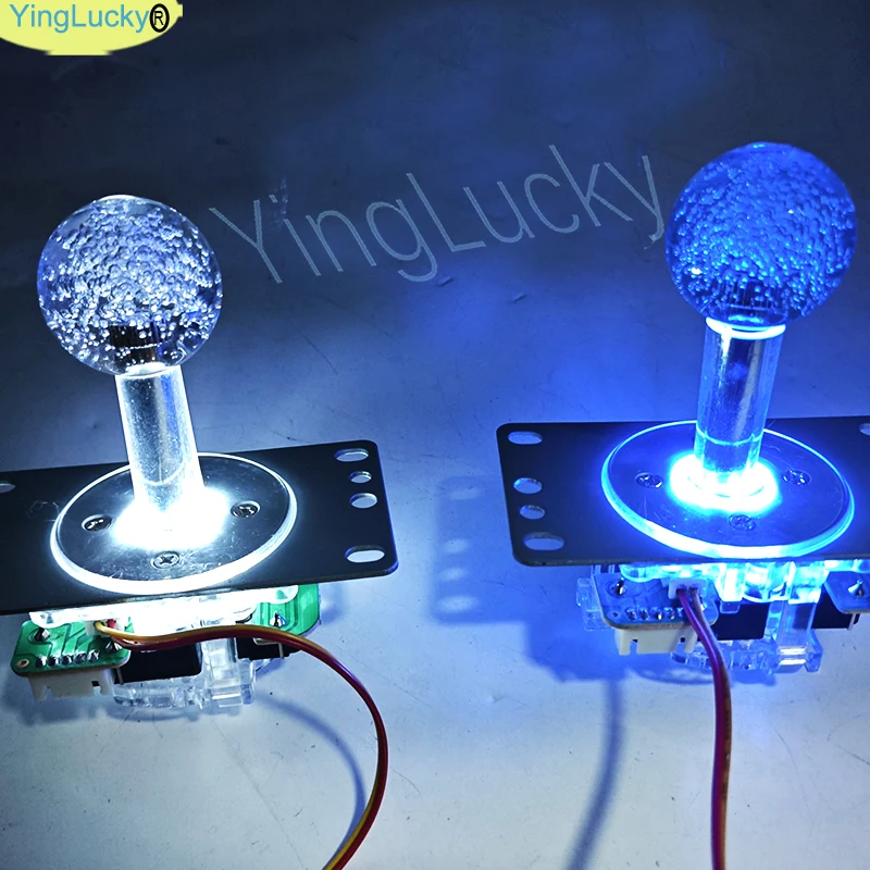 arcade 5 V LED joystick colorido luces iluminadas joystick SANWA tipo 5 pin joystick para Arcade Juego de pesca