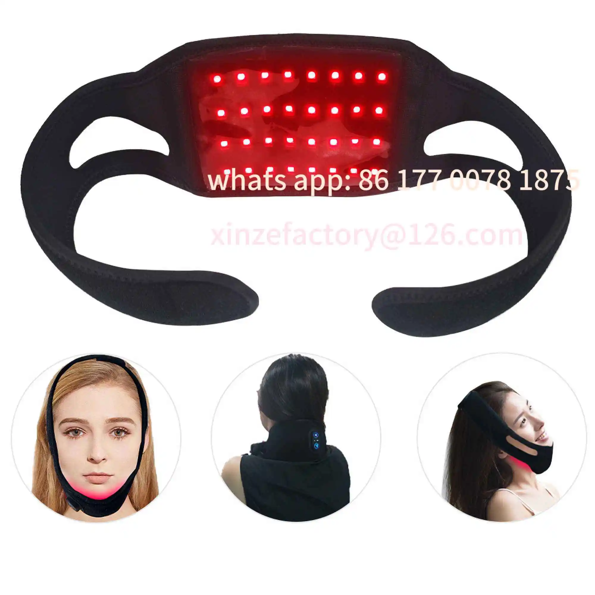 

Customizable Wireless Multi Function Neck Hand Wrist Legs Wearable Chin Pain Relief Red&infrared Light Therapy Infrared Belt