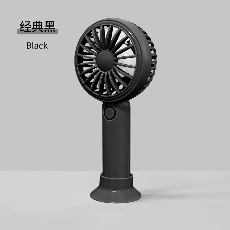 Mini ventilador de mano de escritorio, energía eólica ultrasilencioso con luces de colores, carga USB, pequeño ventilador eléctrico de escritorio