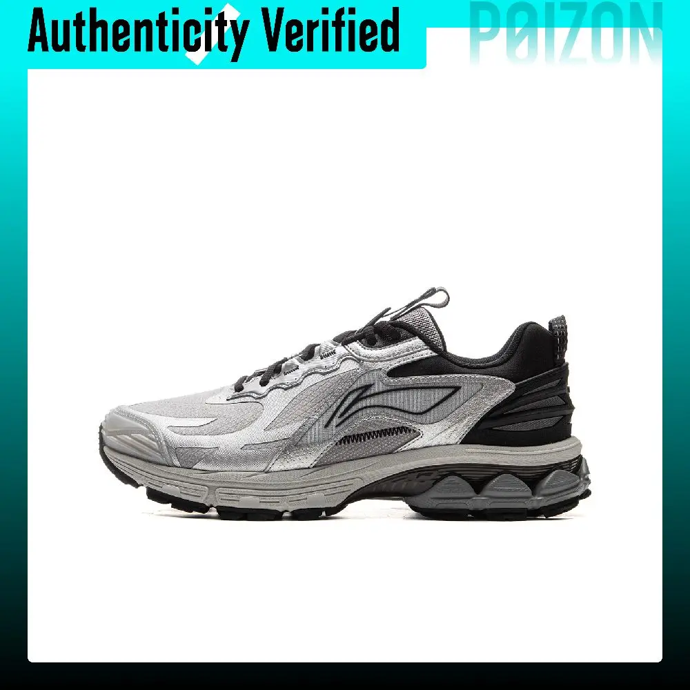 Li Ning Fuyao 2.0 Trail Breathable Low top Long Distance Running Sprint Running Shoes Men's Silver Gray ARXU011-4