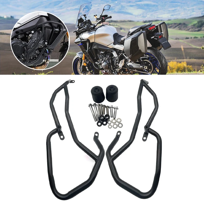 For Yamaha Tracer 9 GT 2021 2022 2023 24 Motorcycle Engine Guard Highway Crash Bar Frame Protection Bumper Accessories Tracer 9