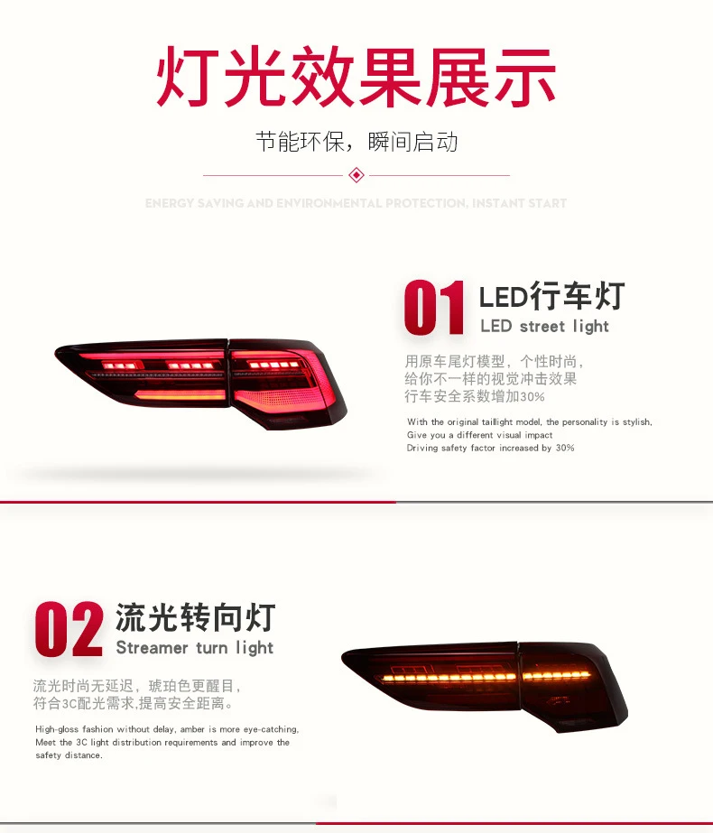 For Golf 8 2021 Taillight Assembly Pro Modification Upgrade IQ Car Accessories LED Tail Lamp Dynamic Streamer Turn Signal