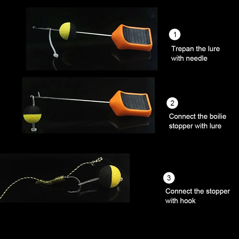 5 بطاقات/120 قطعة TPR عالية الجودة الرياضة في الهواء الطلق الصيد الشعر Chod المنبثقة Boilies وقف هوك توقف الخرز الكارب الصيد توقف #1