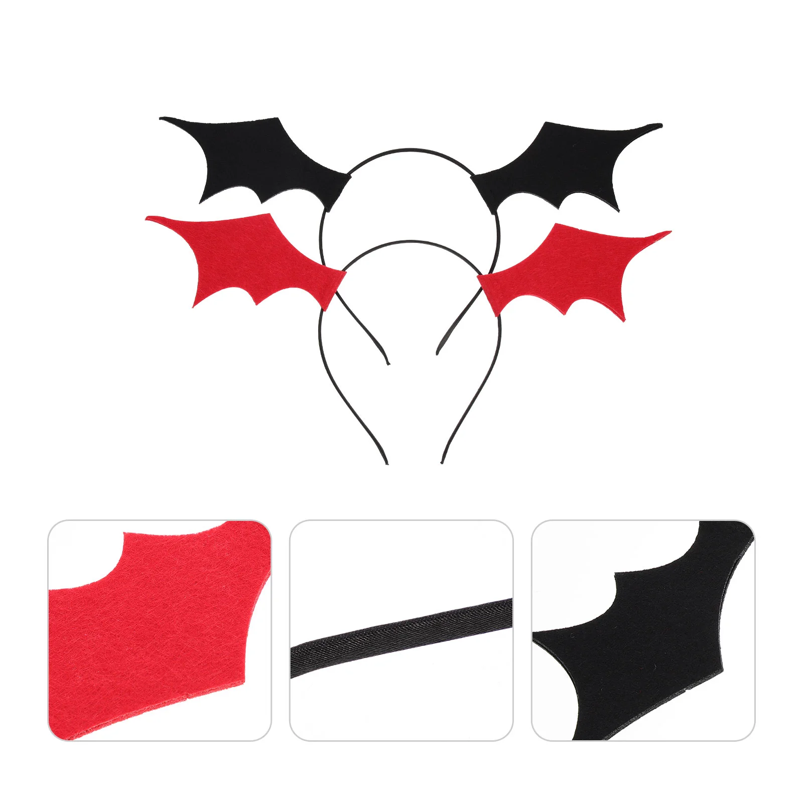 Bandeau ailes de chauve-souris, 2 pièces, coiffure décorative féerique d'halloween, accessoires pour cheveux, Costume de fête pour enfants, cerceaux festifs accrocheurs